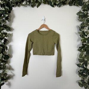 Lululemon Athletic Ebb To Street Long Sleeve Shirt Bronzed Green Women’s Size 4